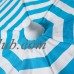 DestinationGear Italian 6' Umbrella Acrylic Stripes Jade Green and White Beach Pole   555145773